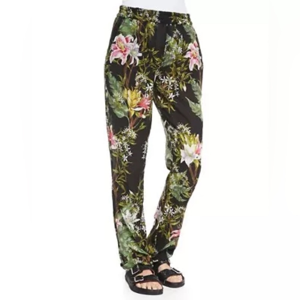 ISABEL MARANT Étoile Wilford High Rise Tropical Floral Beachy Tiki Print Pants